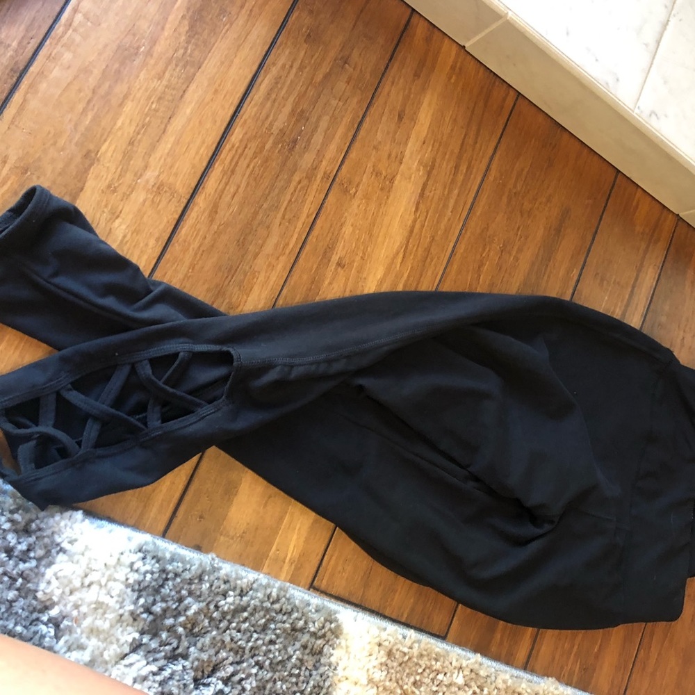 Black cut out leggings